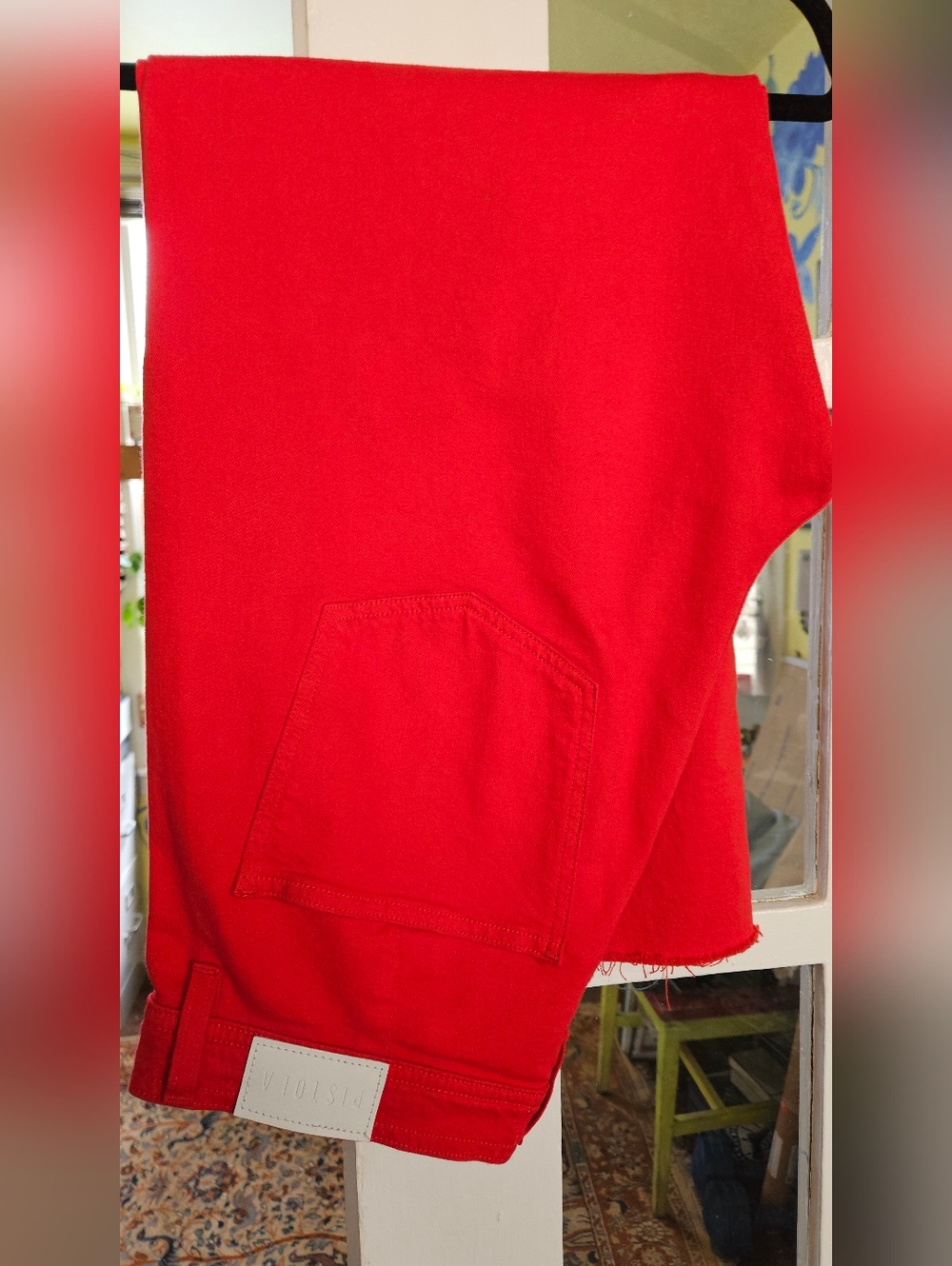 Pistola Penny Crop Wide Leg Jean In Chili